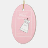 Großtochter, Taufe Auf rosa Personalisiert Keramik Ornament (Links)