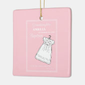 Großtochter, Taufe Auf rosa Personalisiert Keramikornament (Links)