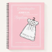 Großtochter, Taufe Auf rosa Personalisiert Notizblock (Vorderseite)