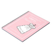 Großtochter, Taufe Auf rosa Personalisiert Notizblock (Linke Seite)