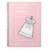 Großtochter, Taufe Auf rosa Personalisiert Notizblock (Vorderseite)
