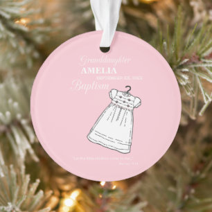 Großtochter, Taufe Auf rosa Personalisiert Ornament