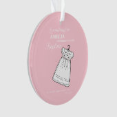 Großtochter, Taufe Auf rosa Personalisiert Ornament (Vorderseite)