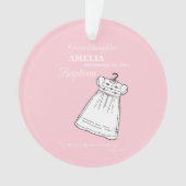 Großtochter, Taufe Auf rosa Personalisiert Ornament (Vorderseite)