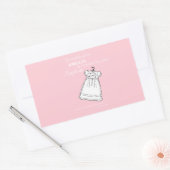 Großtochter, Taufe Auf rosa Personalisiert Rechteckiger Aufkleber (Umschlag)