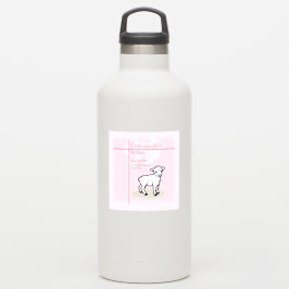 Großtochter Taufe Pink Lamb Personalisiert Aufkleber