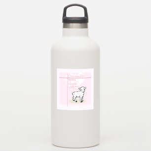 Großtochter Taufe Pink Lamb Personalisiert Aufkleber