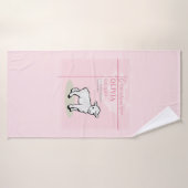 Großtochter Taufe Pink Lamb Personalisiert Badehandtuch (Badehandtuch)