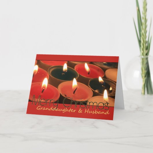 Großtochter und Ehemann frohe Weihnachtskarte Feiertagskarte (Vorderseite)