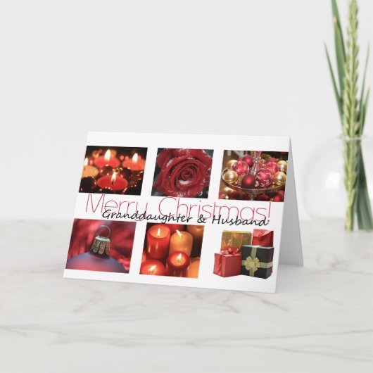 Großtochter und Ehemann frohe Weihnachtskarte Feiertagskarte (Vorderseite)