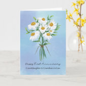 Großtochter und Enkel im Jura 1. Jahrestag Karte (Gelbe Blume)