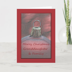 Großtochter und ihre Familie Frohe Weihnachtskarte Feiertagskarte