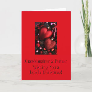 Großtochter und Partner Frohe Weihnachtskarte Feiertagskarte
