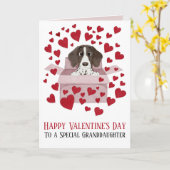 Großtochter Welpe in Box Valentine's Karte (Gelbe Blume)