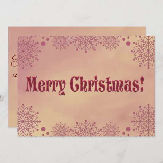 Großtochter, wie eine Schneeflocke... Weihnachten (Vorne/Hinten)