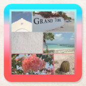 Großtürken und Caicos Rechteckiger Pappuntersetzer (Vorderseite)