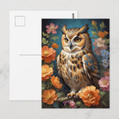 Großuhu Postkarte (Vorne/Hinten)