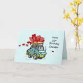 Großvater 100. Geburtstag Autoverladung von Herzen Karte (Gelbe Blume)