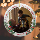 Großvater 1. Weihnachts-Klassik Silver Pflanze Rah Keramik Ornament