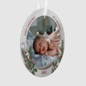 Großvater 1. Weihnachts-Klassik Silver Pflanze Rah Ornament (Vorderseite)