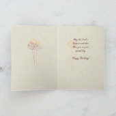 Großvater 90. Geburtstag Braun Wildblumen Karte (Innenseite)