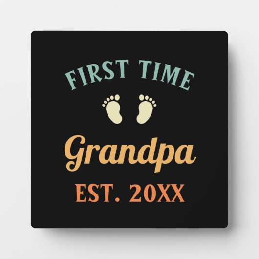 Großvater Abuelo Nonno Gramps Erstmalige Opa Fotoplatte (Vorderseite)