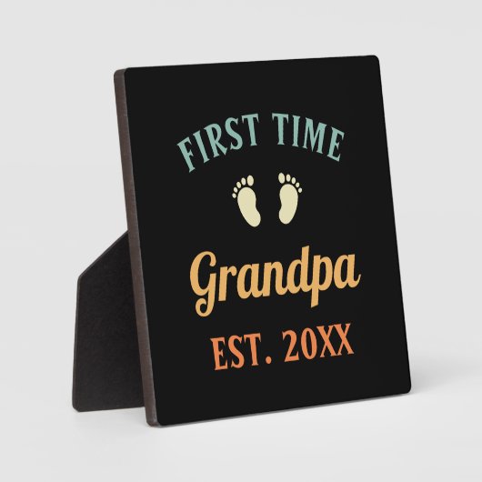 Großvater Abuelo Nonno Gramps Erstmalige Opa Fotoplatte (Vorderseite)