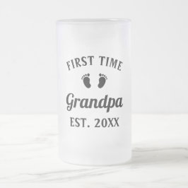 Großvater Abuelo Nonno Gramps Erstmalige Opa Mattglas Bierglas