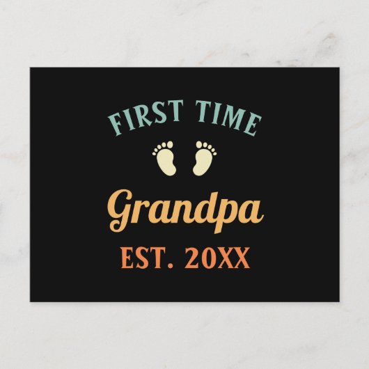 Großvater Abuelo Nonno Gramps Erstmalige Opa Postkarte (Vorderseite)