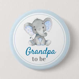 Großvater als Großvater Kinderdusche Elefant Button