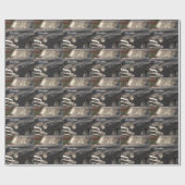 Großvater, altes, schwarzes Chevy, Geschenkpapier (Flach)