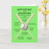 Großvater, Baseballwitze zum Geburtstag Karte (Gelbe Blume)