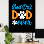 Großvater | Bester Hund-Vater je Poster (Heimbüro)