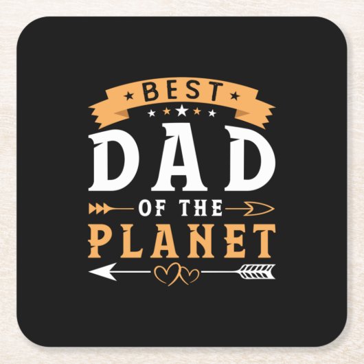Großvater | Bester Vater des Planeten Rechteckiger Pappuntersetzer (Vorderseite)