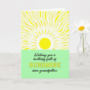 Großvater Birthday Bright Sunshine Card Karte