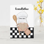 Großvater Birthday Whimsical Gnome Baker Backen Karte (Gelbe Blume)