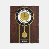 Großvater Clock Bester Vater aller Zeiten Fleecedecke (Vorderseite)