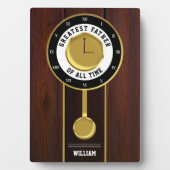 Großvater Clock Bester Vater aller Zeiten Fotoplatte (Vorderseite)