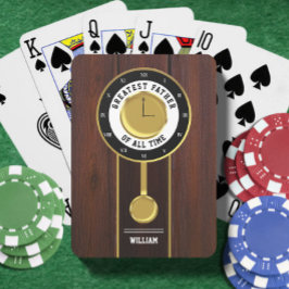 Großvater Clock Bester Vater aller Zeiten Spielkarten