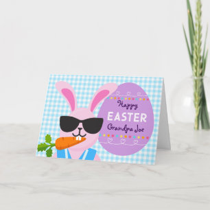 Großvater Cool Osterhasen und Karotten Karte