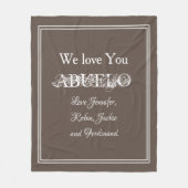 Großvater Custom Grandkids Benennt Liebe Sie ABUEL Fleecedecke (Vorderseite)