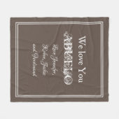 Großvater Custom Grandkids Benennt Liebe Sie ABUEL Fleecedecke (Vorderseite (Horizontal))