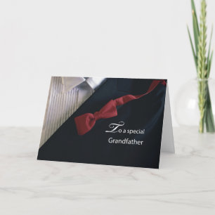 Großvater danke Ihnen mit roter Krawatte Black Tux Karte