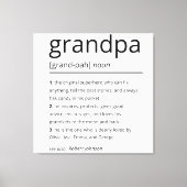 Großvater Definition, individuelles Großvategenetz Leinwanddruck (Vorderseite)
