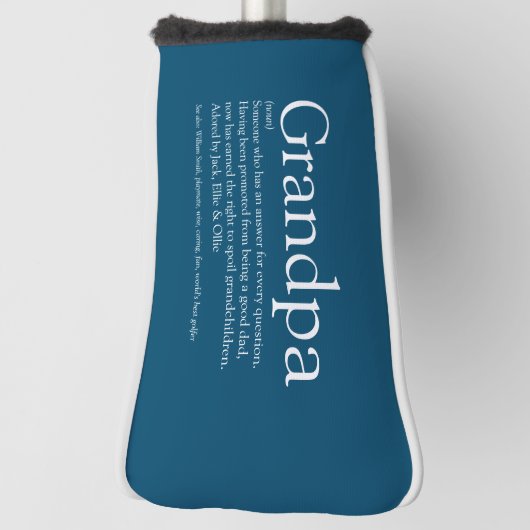 Großvater Definition Modernes Fun Zitat Golf Headcover (Rotieren 90)