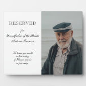 Großvater der Braut-Foto-Gedenkfeier Fotoplatte (Vorderseite)