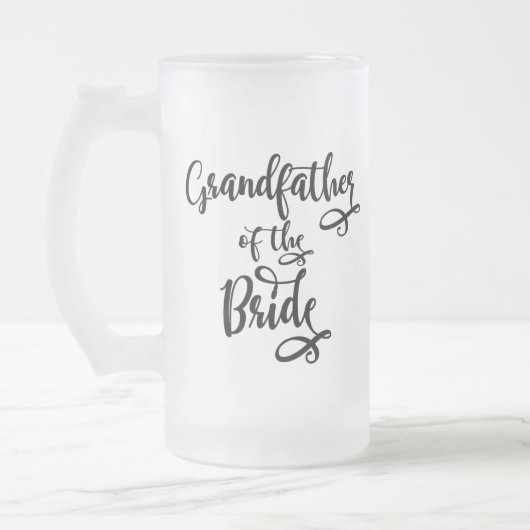 Großvater der Braut Mattglas Bierglas (Links)