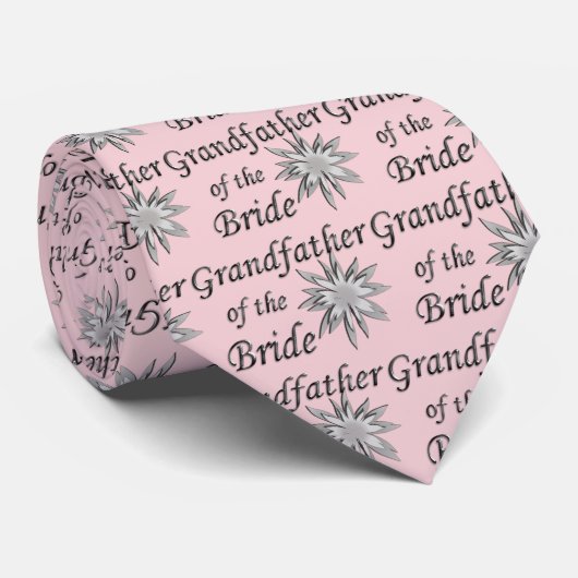 Großvater der Braut Rosa Krawatte (Gerollt)