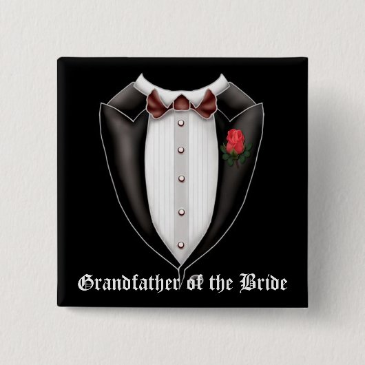 Großvater der Bride Tuxedo-Taste Button (Vorderseite)