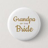 Großvater der Bride Wedding Custom Button (Vorderseite)